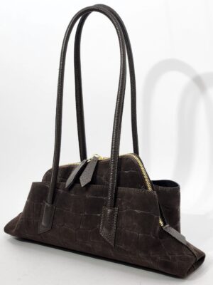 Сумочка Steffalini st6127P vitello camoscio giraffa t.moro средняя