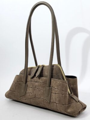 Сумочка Steffalini st6127P vitello camoscio giraffa taupe средняя