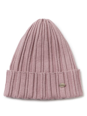Шапка жен. шерсть+акр LB-N88043 dirty pink