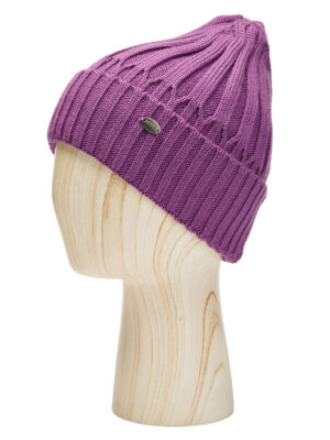 Шапка жен. шерсть+акр LB-BR55043 violet