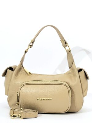 Сумочка кросс-боди Di Gregorio gr8941 vitello cappuccino oro средняя