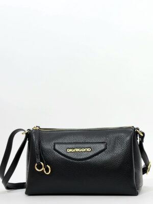 Сумочка кросс-боди Di Gregorio gr8766 vitello nero oro средняя