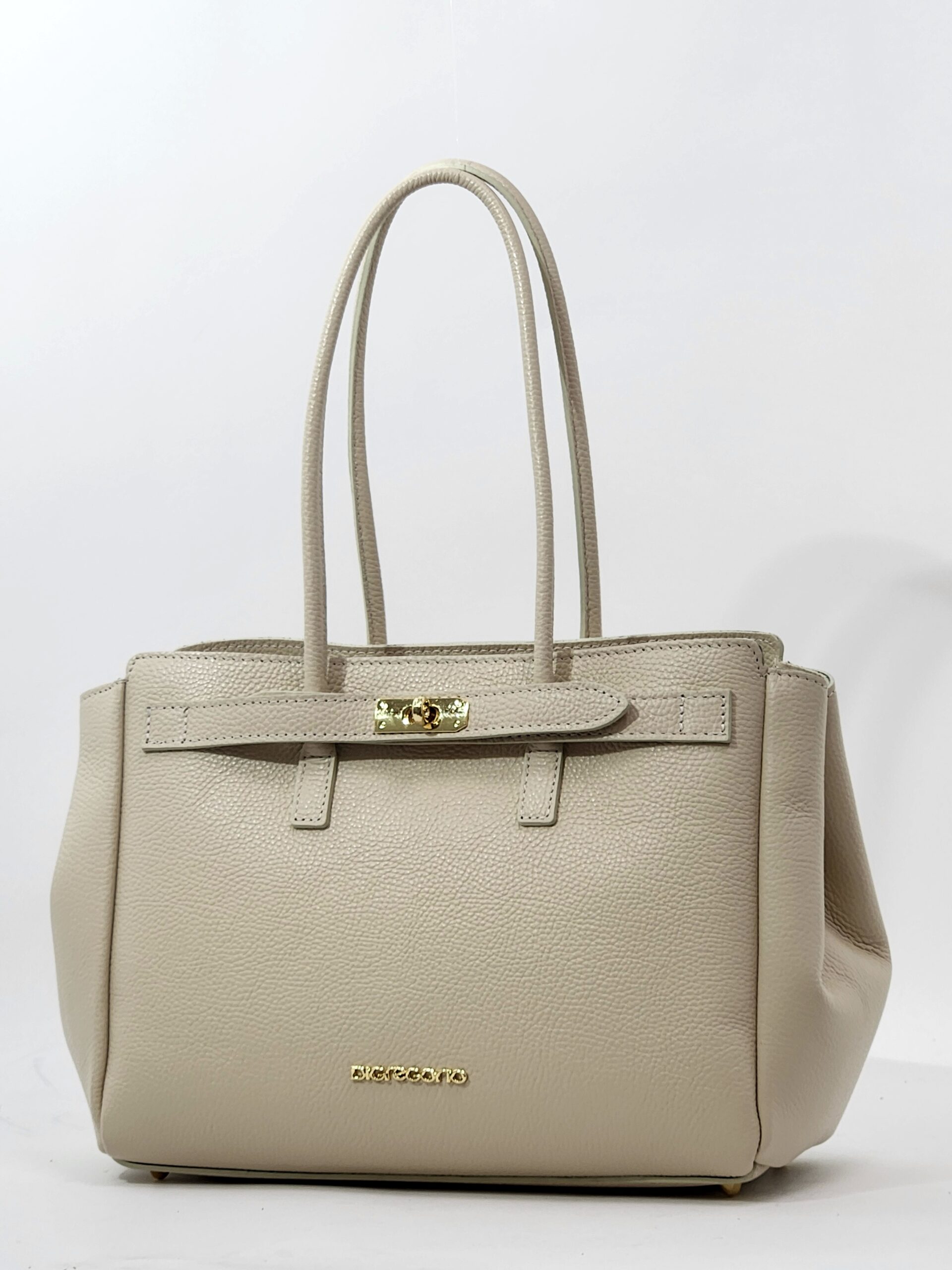 Сумка деловая Di Gregorio gr9168 vitello latte oro большая