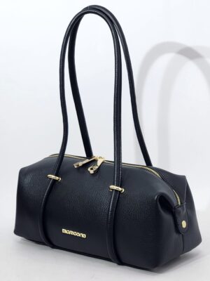 Сумочка Di Gregorio gr9202 vitello nero oro средняя