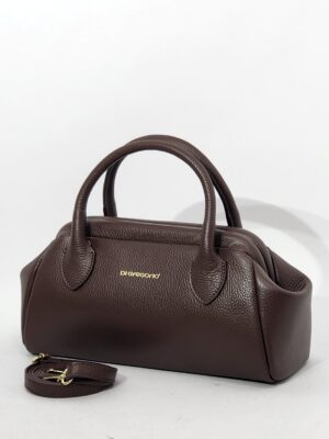 Сумочка кросс-боди Di Gregorio gr9216 vitello moka oro средняя