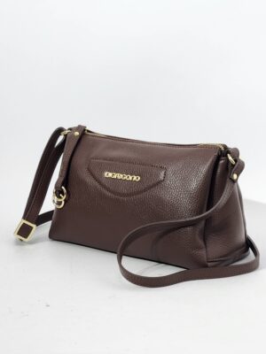 Сумочка кросс-боди Di Gregorio gr8766 vitello moka oro средняя
