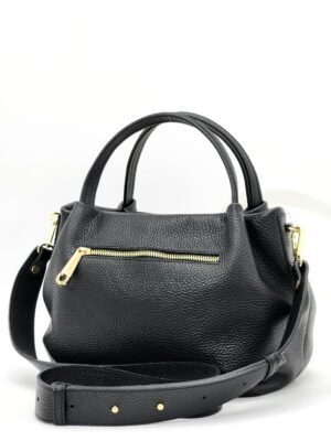 Сумочка кросс-боди Di Gregorio gr8810 vitello nero oro + кошелек средняя