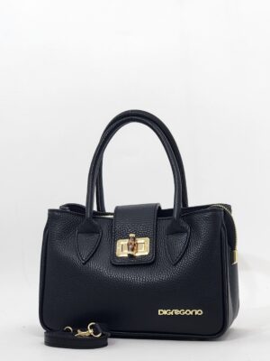 Сумочка кросс-боди Di Gregorio gr9171 vitello nero oro средняя