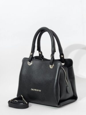 Сумочка Di Gregorio gr2986 vitello nero argento средняя
