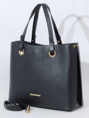 Сумочка Di Gregorio gr8906G vitello nero oro большая