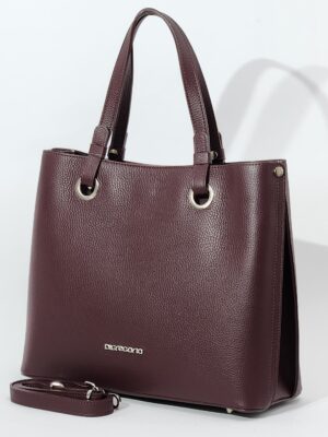 Сумочка Di Gregorio gr8906G vitello bordeaux argento большая