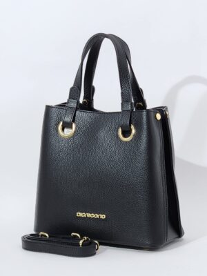 Сумочка Di Gregorio gr8906P vitello nero oro средняя