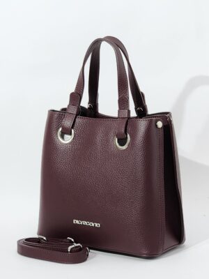 Сумочка Di Gregorio gr8906P vitello bordeaux argento средняя