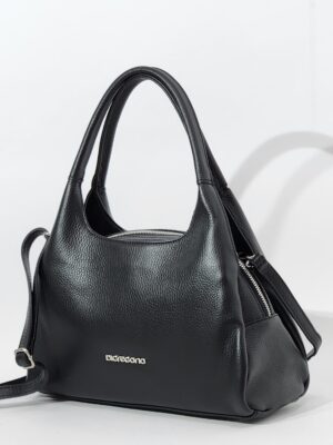 Сумочка Di Gregorio gr9189 vitello nero argento большая