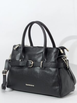 Сумочка Di Gregorio gr9195 vitello nero argento большая