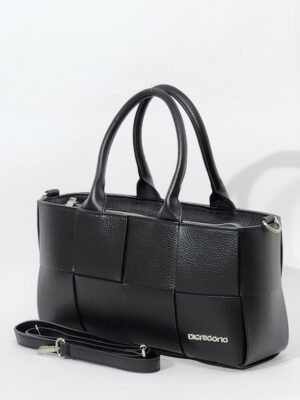 Сумочка Di Gregorio gr9183 vitello nero argento средняя