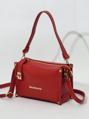 Сумка Di Gregorio gr9192 vitello rosso oro маленькая