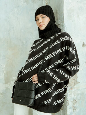Шапка жен. шерсть+акр LB-N88046 black