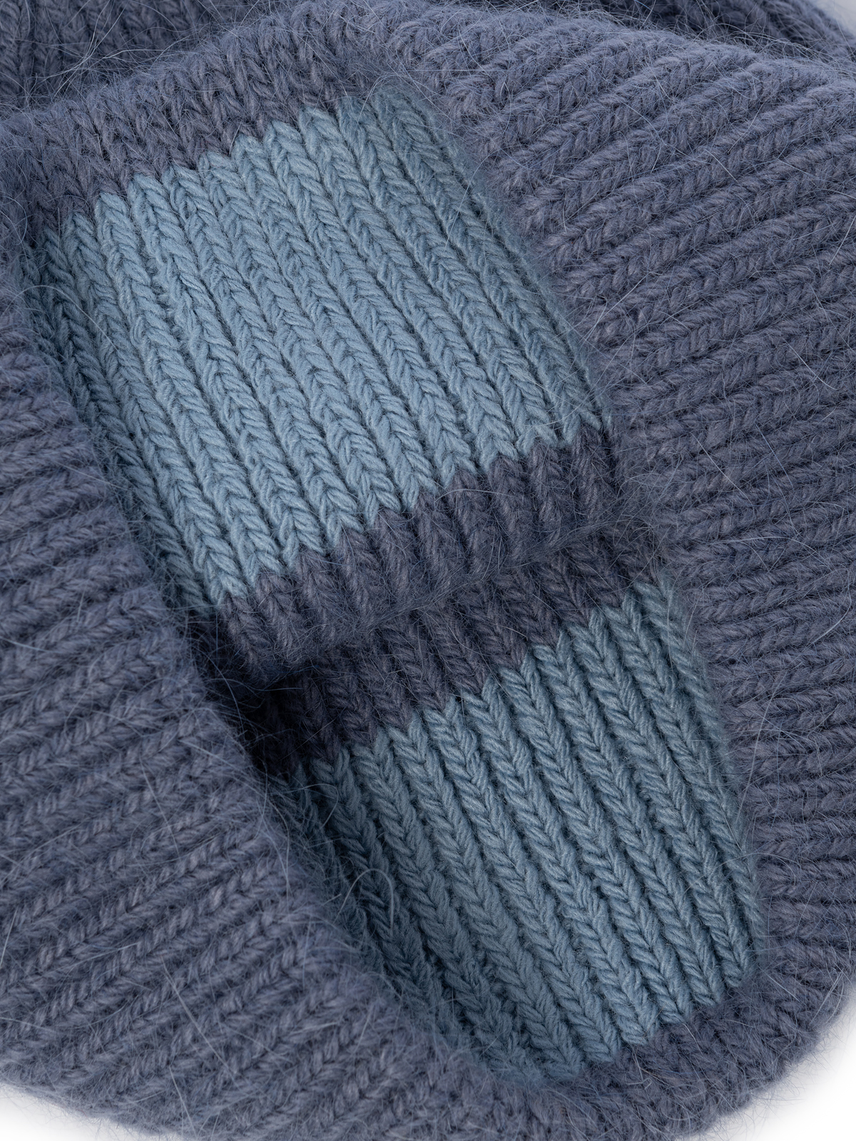 Шапка жен. анг+нейл LB-N88050 blue