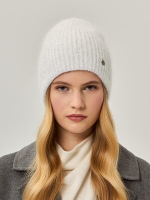 Шапка жен. анг+нейл+люр LB-N88064 white