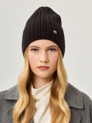 Шапка жен. шерсть+акр LB-A53071 black