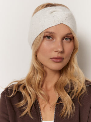 Повязка жен. анг+шерсть+нейл LB-A53089 white
