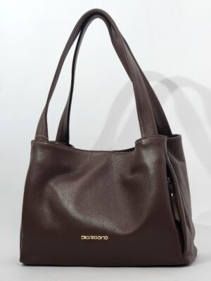 Сумочка Di Gregorio gr9199 vitello moka oro большая