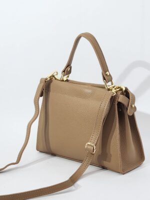 Сумочка кросс-боди Di Gregorio gr9020 vitello tan oro маленькая