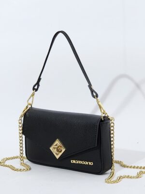 Сумка Di Gregorio gr8908 vitello nero oro маленькая