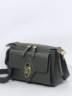 Сумка Gironacci gir3172 vitello calf loden cuoio средняя