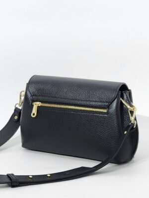 Сумка Di Gregorio gr821 vitello BIG bambuk nero oro средняя