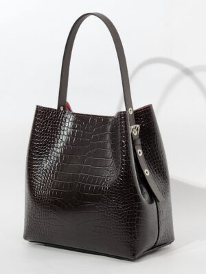 Сумочка Steffalini st3622 cocco calf t.moro большая