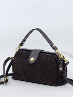 Сумочка Steffalini st8566 vitello camoscio t.moro средняя